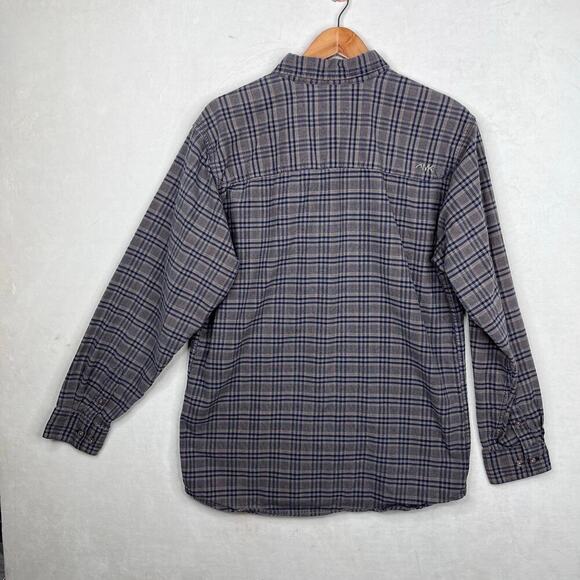 Mountain khakis gauzy cotton beige check button down long sleeve shirt medium - Picture 2 of 9